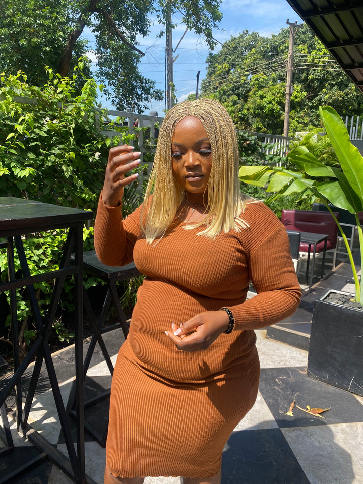 Fast Ship Micro Braids Lace Wig|Easy install hair- Bob Nano blonde
