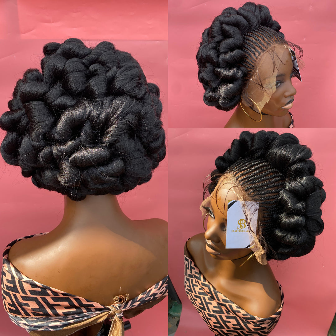 Lace Front Cornrows Wig Africa Tribal Braid- Urima unit