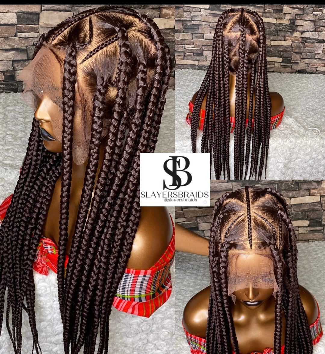 Glueless Triangle Knotless Wig Natural Scalp, -Aleisha