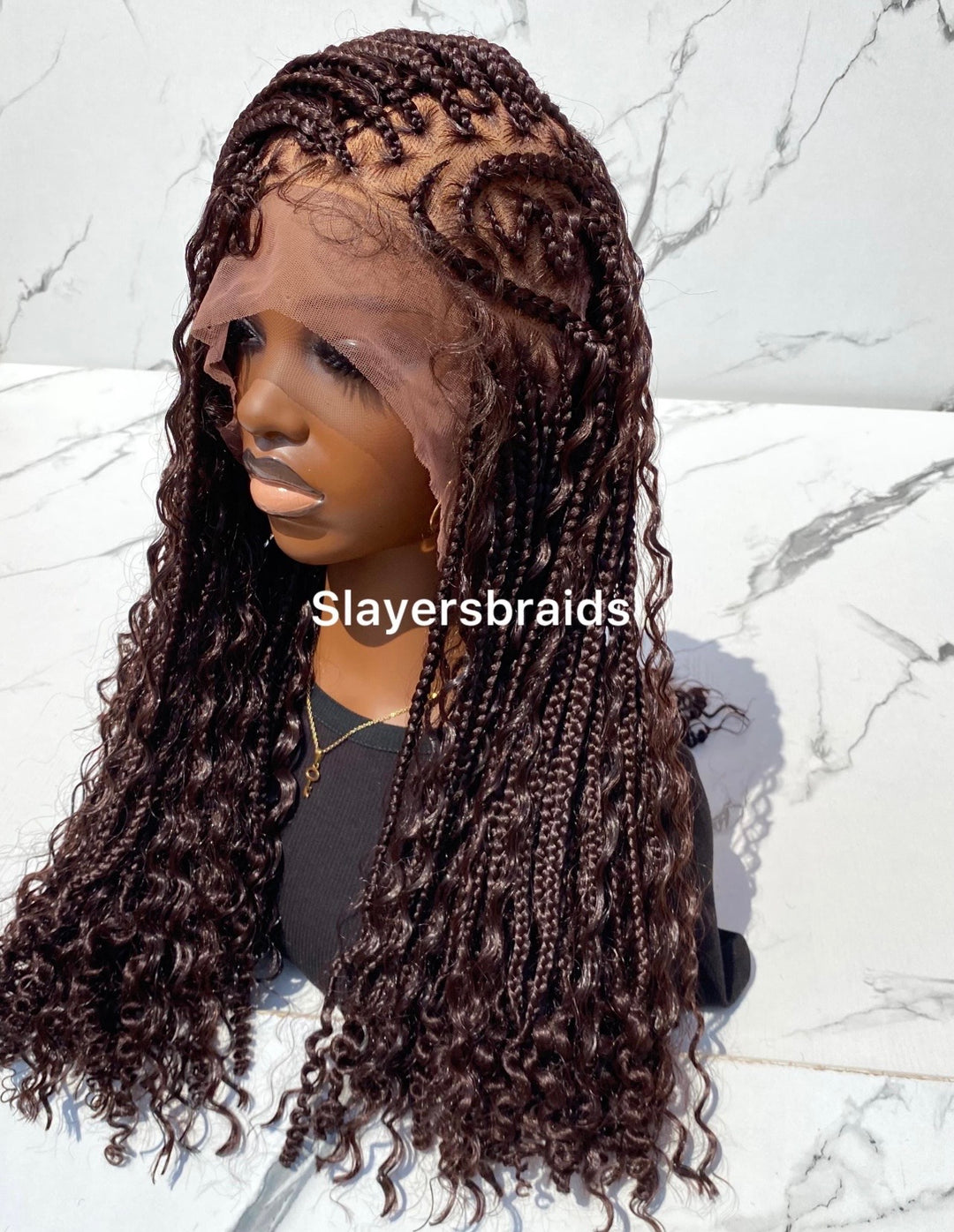 Fulani boho braids wig Fulllace wig Tribal Cornrow Hair- Ada