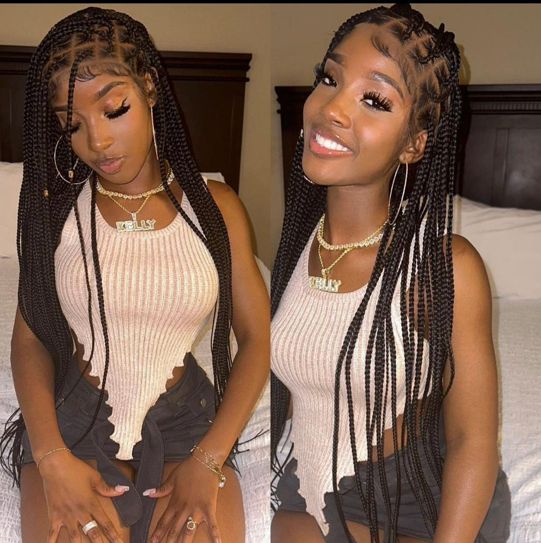 Knotless Braided Wig Protective style for black women -Zinny