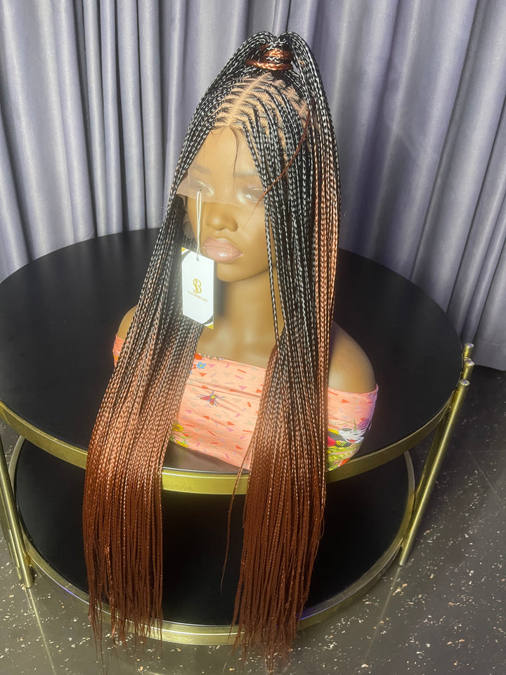 Full lace braided wigs for black women -Bora 