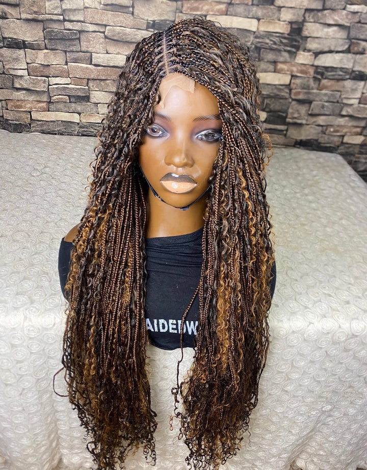 Honey /Caramel Highlight Synthetic Braids -Parshey Unit