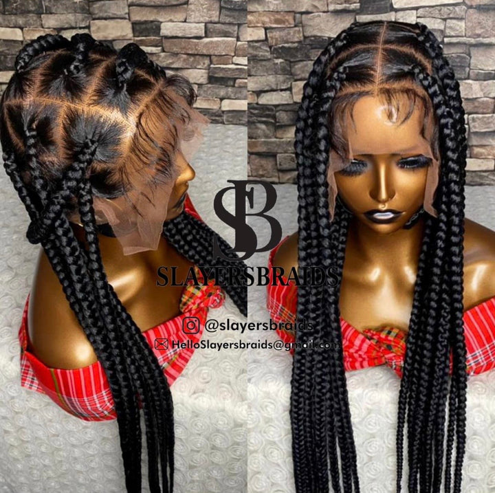 Luxury Jumbo Knotless braided Wig lightweight -Charlene