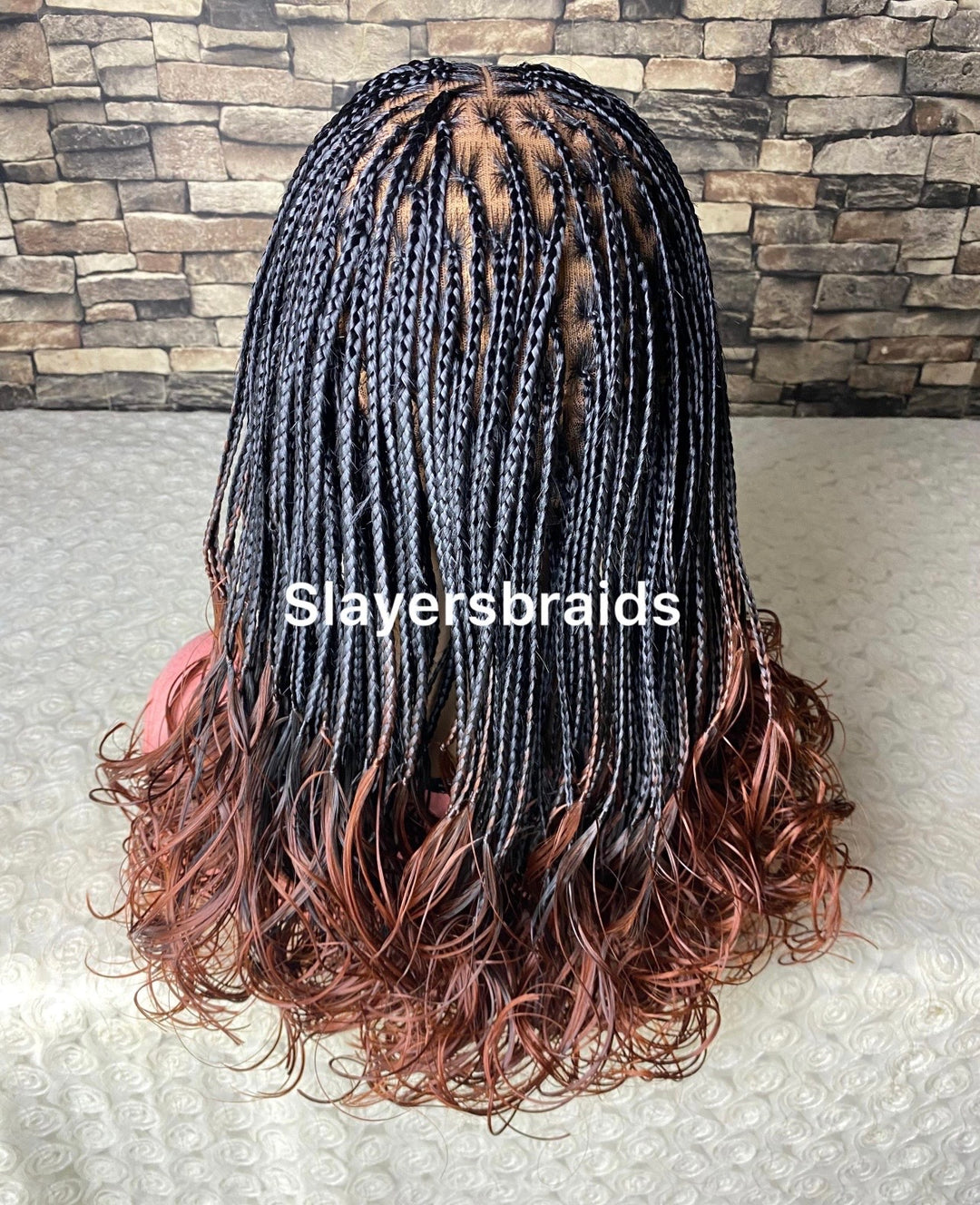 Glueless French Curls Braided Wig: -Debbie 