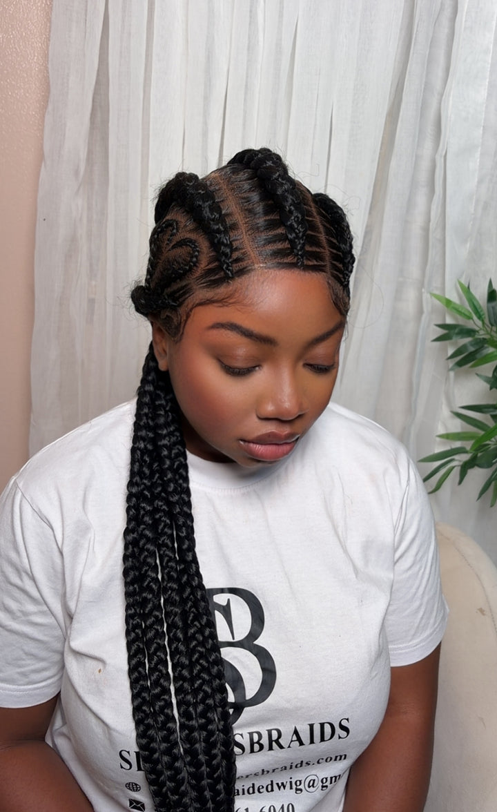 Custom braided Cornrow Wig-Sharnell