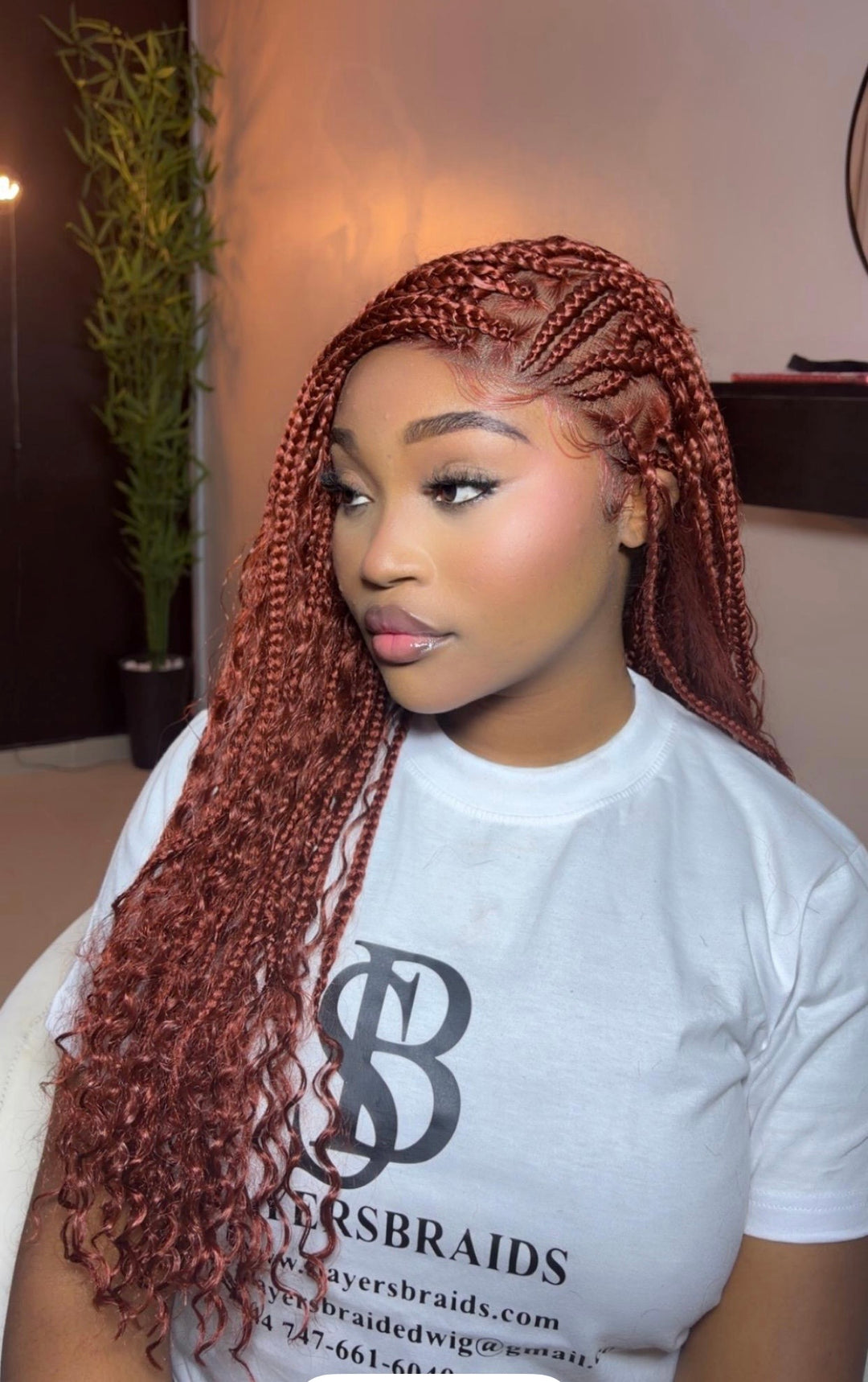 fulani boho braids Glueless Cornrow Wig -Jamila