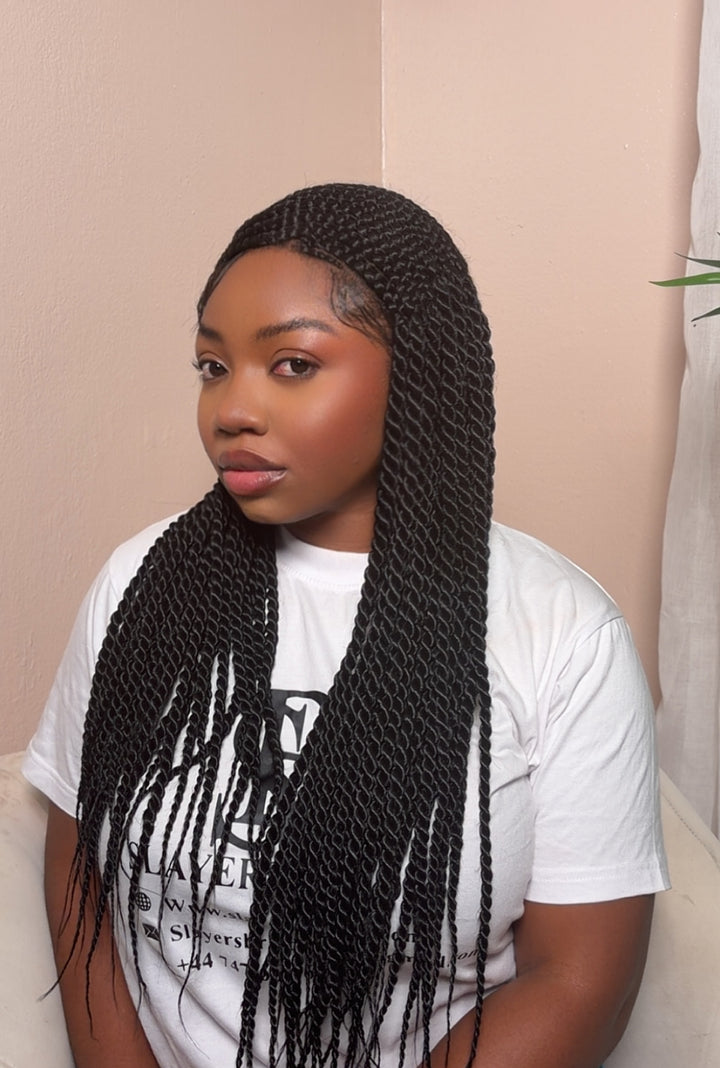 Luxury Cornrow Wig for Black People -Angela