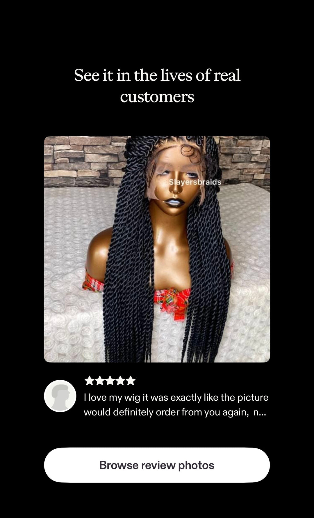 Glueless Senegalese Twist Braids Wig -Lisa unit