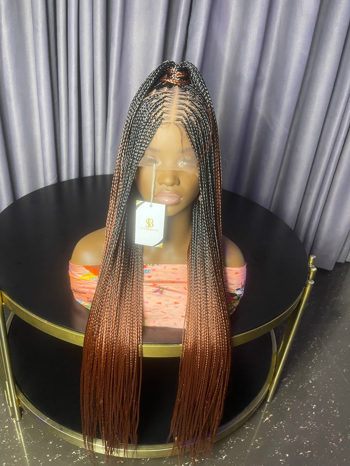 Full lace braided wigs for black women -Bora 