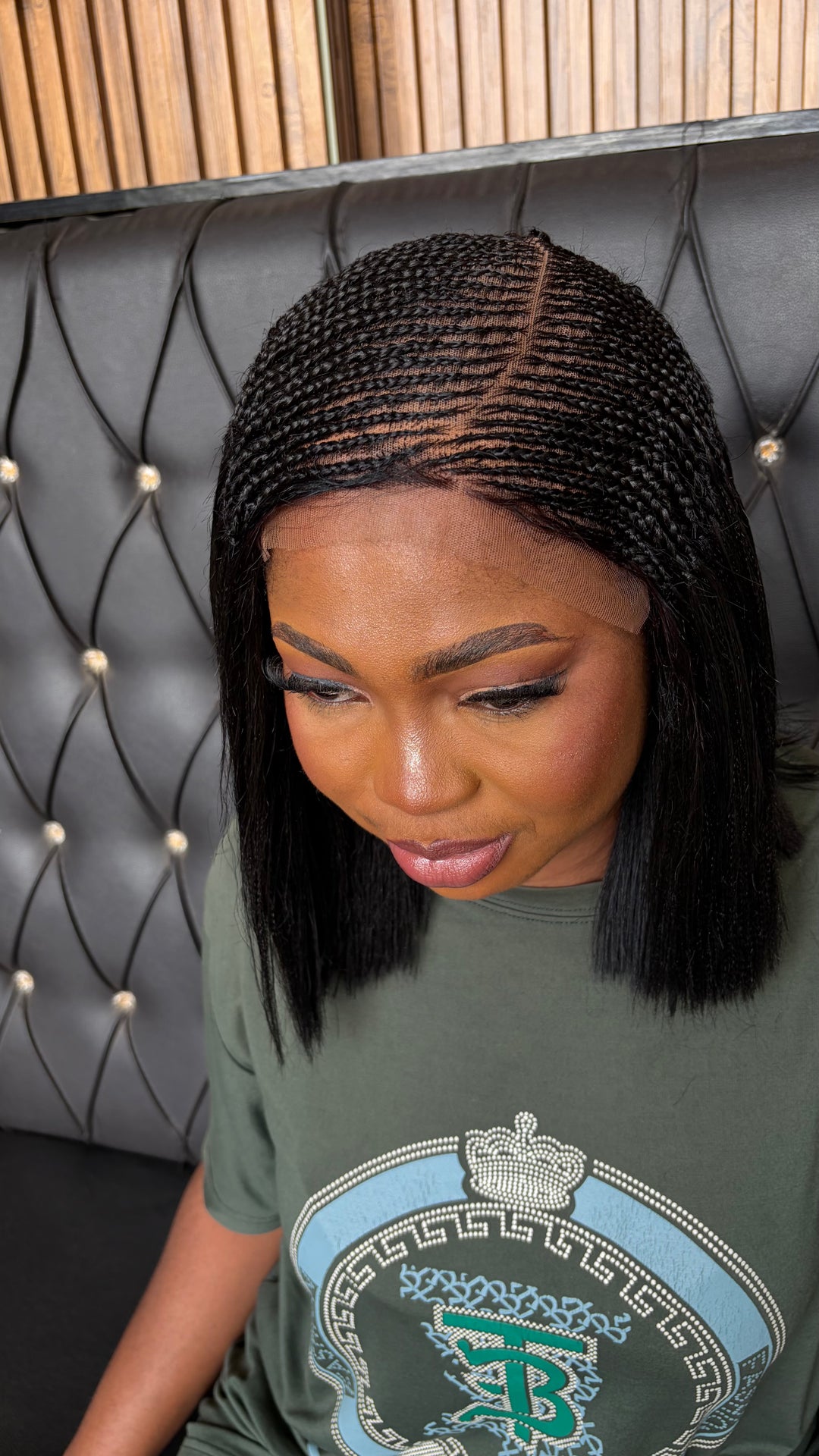 DD human hair Tightly braid Wig, Everyday Wear protective Hair-