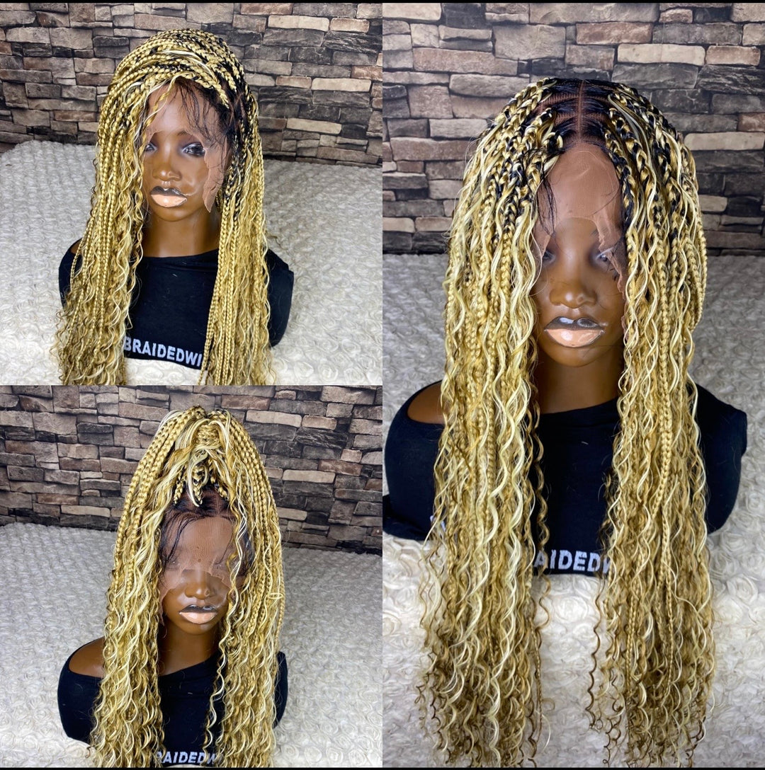 “Easy Install Knotless wig for Black Women” Diana Unit 27/613 blonde