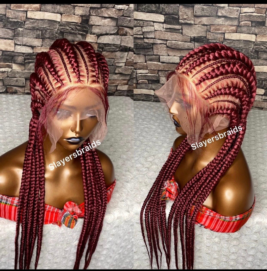 Cornrow Braid Wig – Glueless, Natural Scalp, Easy Install, -Kamelar