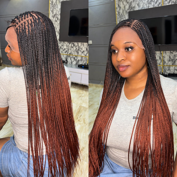 Knotless braided wigs: Bora-