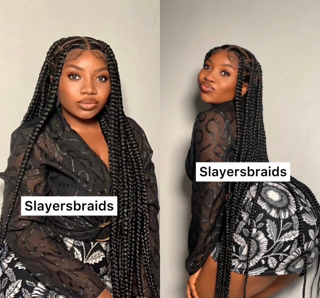 Luxury Jumbo Knotless braided Wig lightweight -Charlene