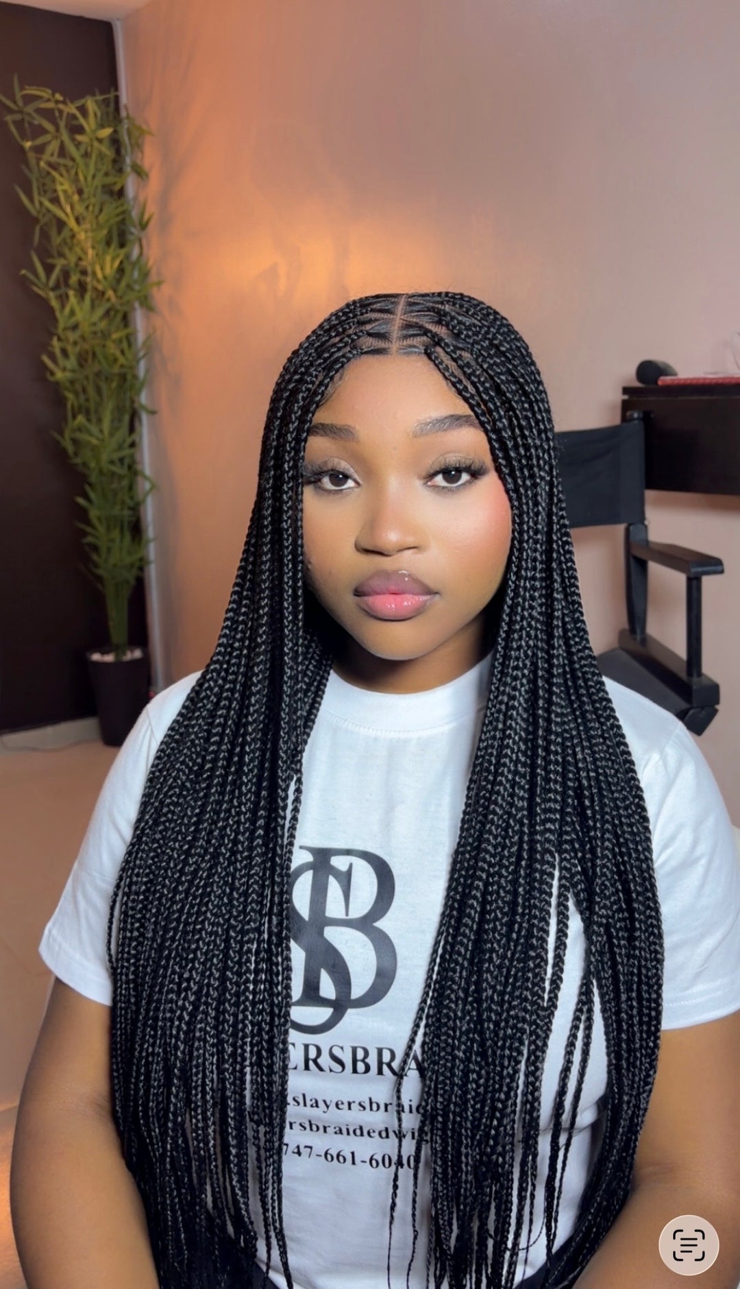 Triangle Knotless Braided Wig For Black Women -Jojo Unit