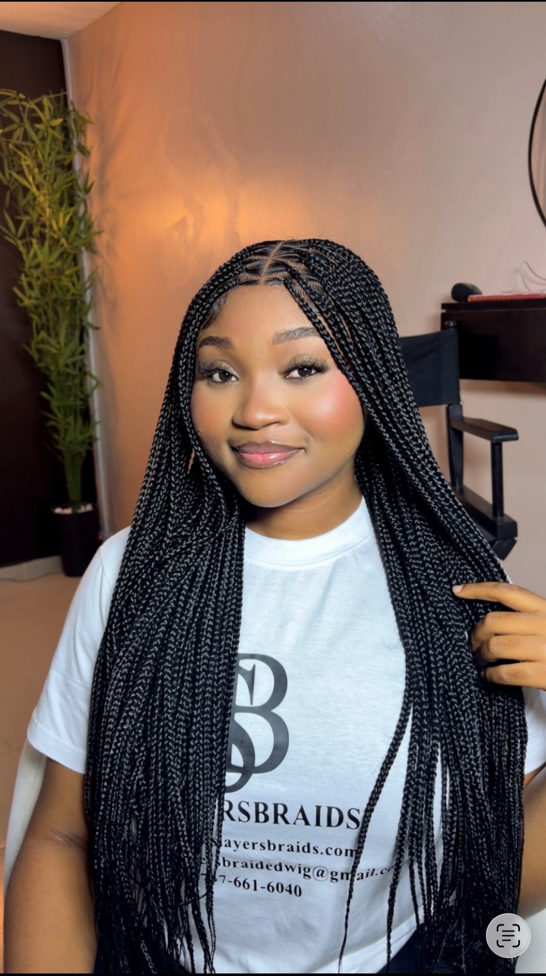 Triangle Knotless Braided Wig For Black Women -Jojo Unit