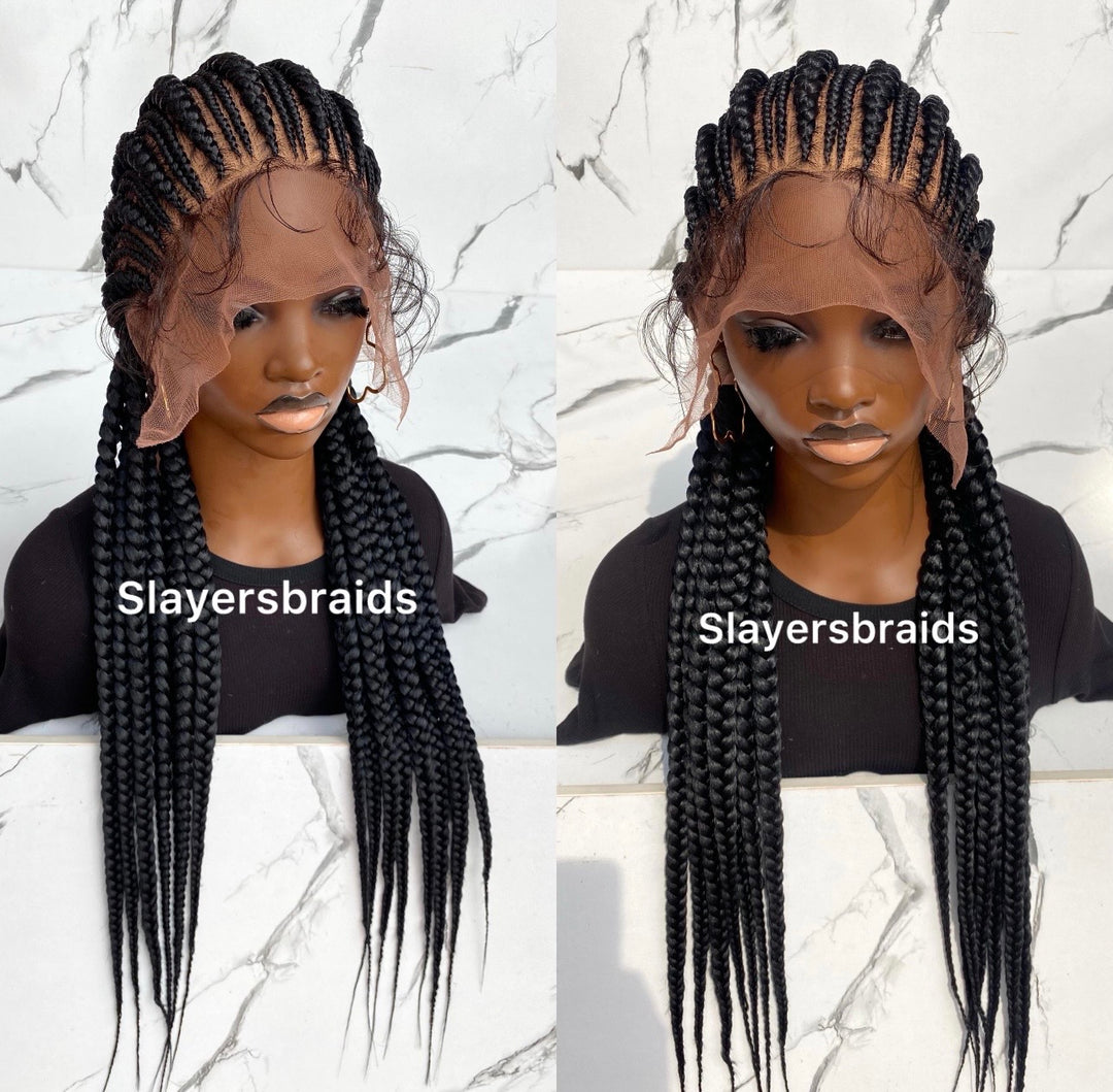 Luxury Cornrow Wig| Fulllace Allback Braids Fast Ship Hair -Koren