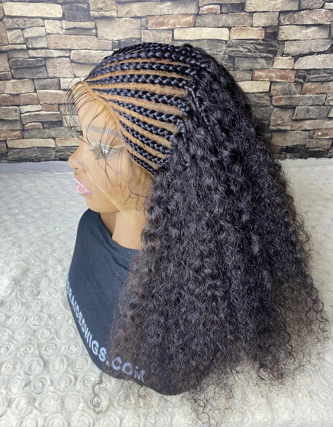 Lace Front Cornrow Braid Human Hair Wig  -Mellisa