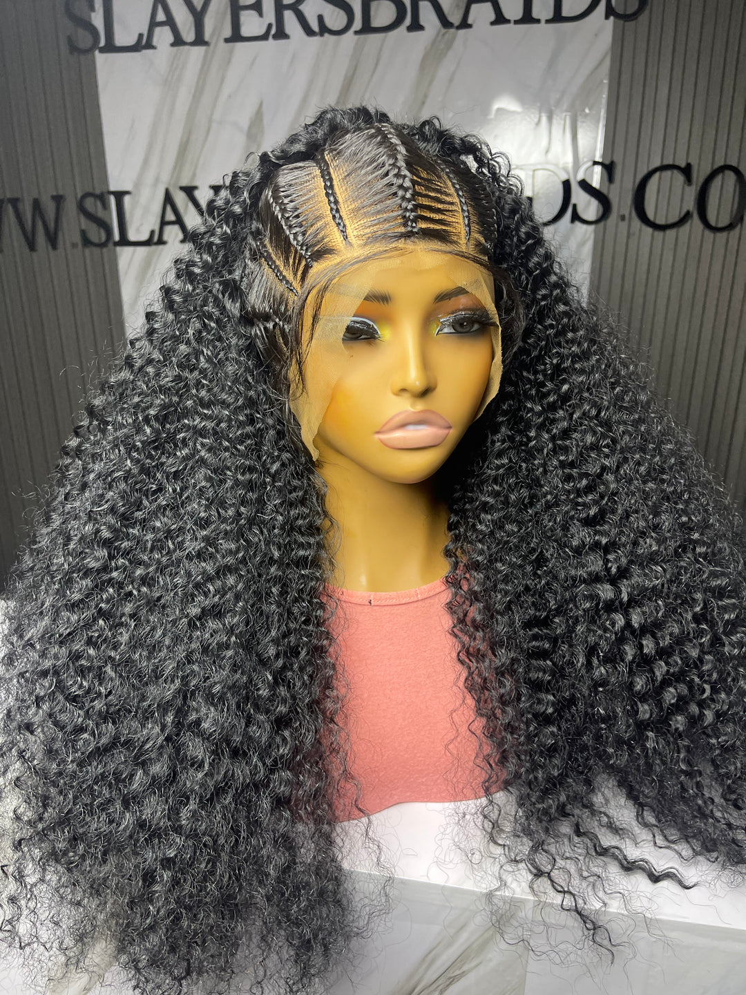 Kinky Yaki Braided Lace Wig – Easy Install, Long Lasting -Mamira Unit
