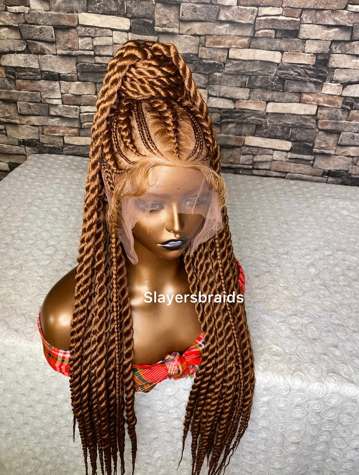 Handmade Updo Cornrow &amp; BoxBraid Twist -Theresa 30