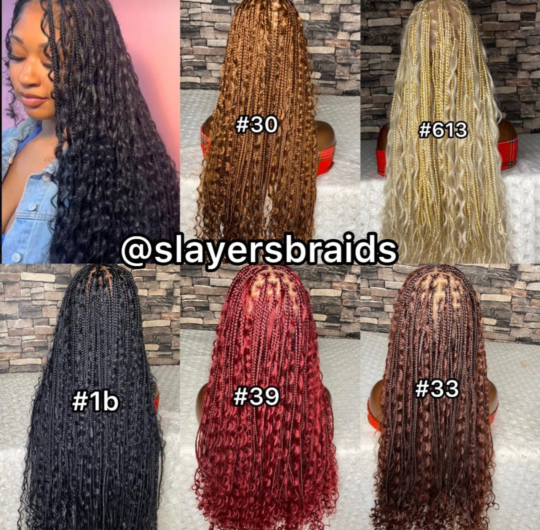 Boho Knotless Braids wigs for black women hairstyles -Diana
