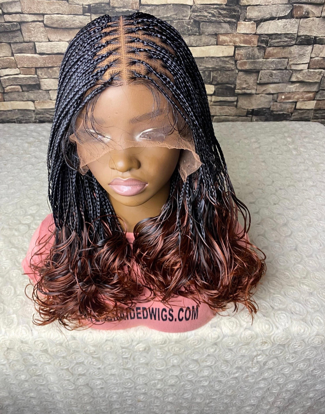 18” Silk French curls Knotless Lace wig-T530
