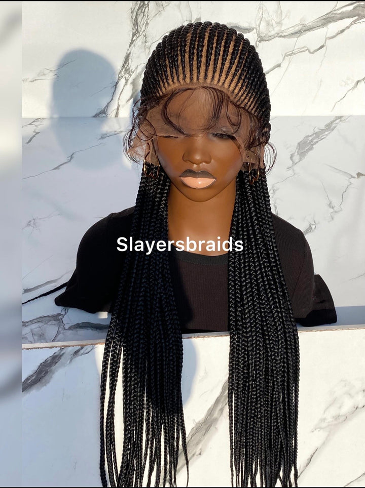 Cornrows Braided Wig:Full Lace Wig-Nykia