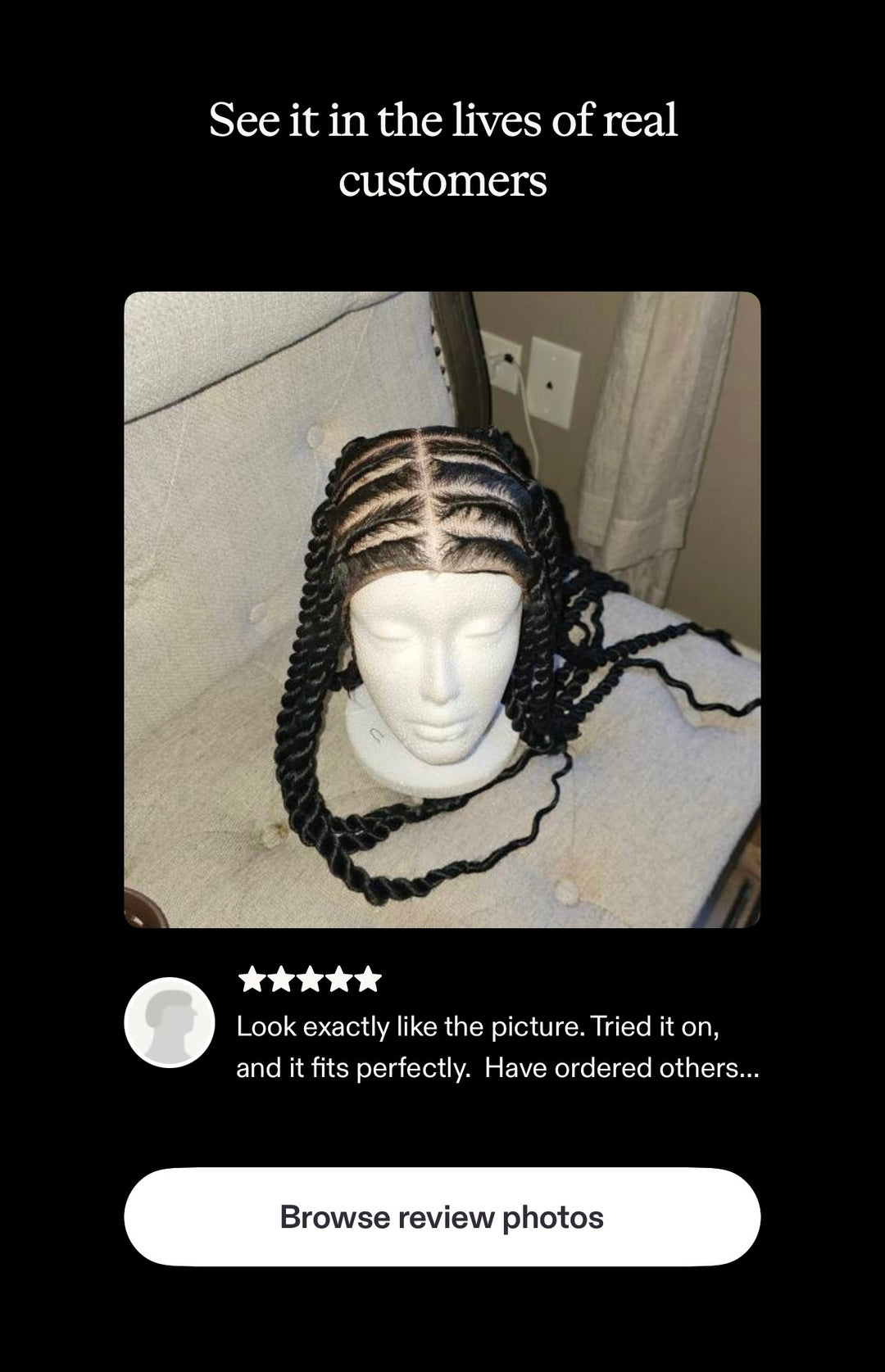 Protective Style Wig,limited stock available  -Kiama Unit