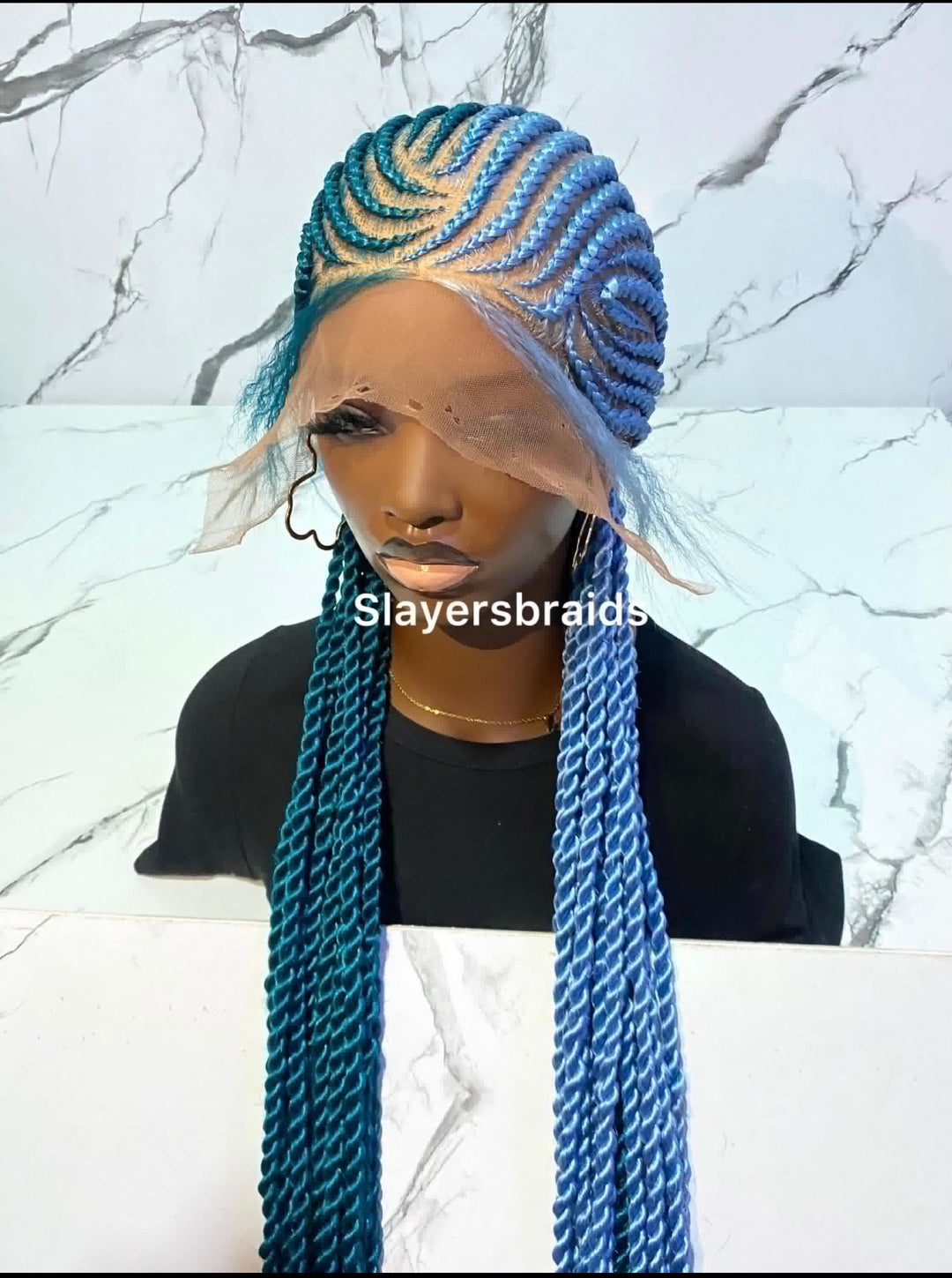 Glueless Luxury Wig Protective Cornrow Braid Hairstyle -Raquel