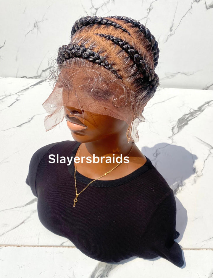 cornrows stitch braids wig for black women -Amaka