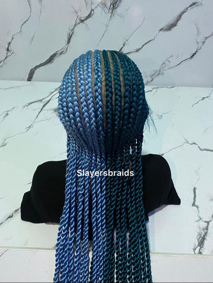 Glueless Luxury Wig Protective Cornrow Braid Hairstyle -Raquel