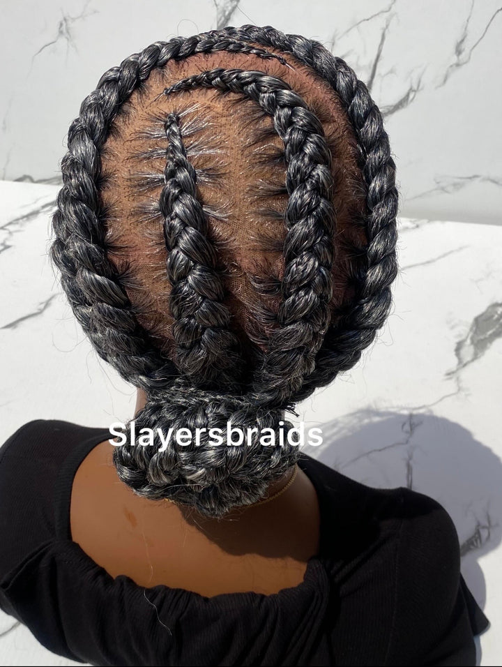 cornrows stitch braids wig for black women -Amaka