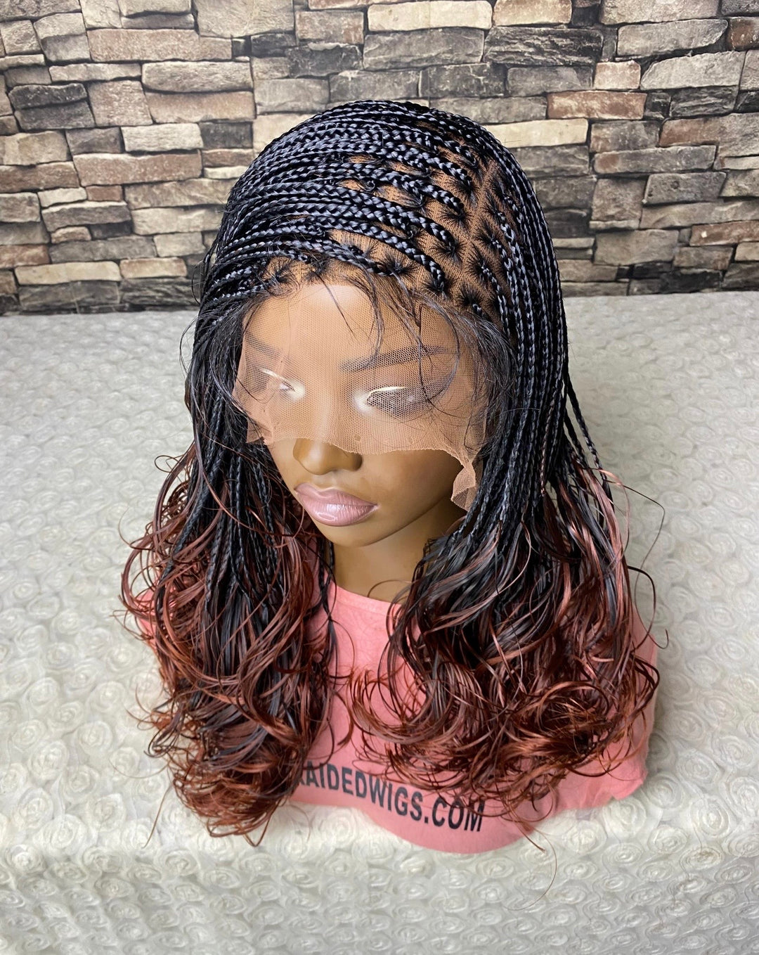 Glueless French Curls Braided Wig: -Debbie 