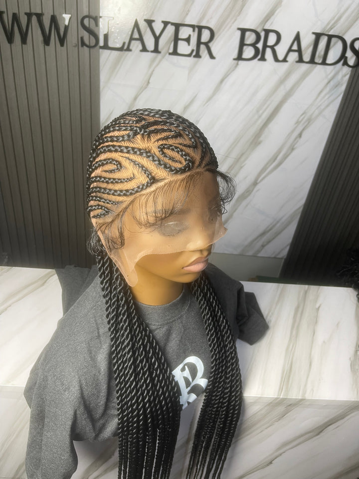 Bestseller Fulani Cornrow protectivestyle Wig -Zuri
