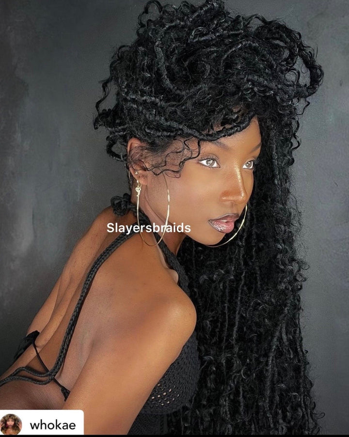 Faux Locs for black women Distressed BohoLocs -Ariel Unit