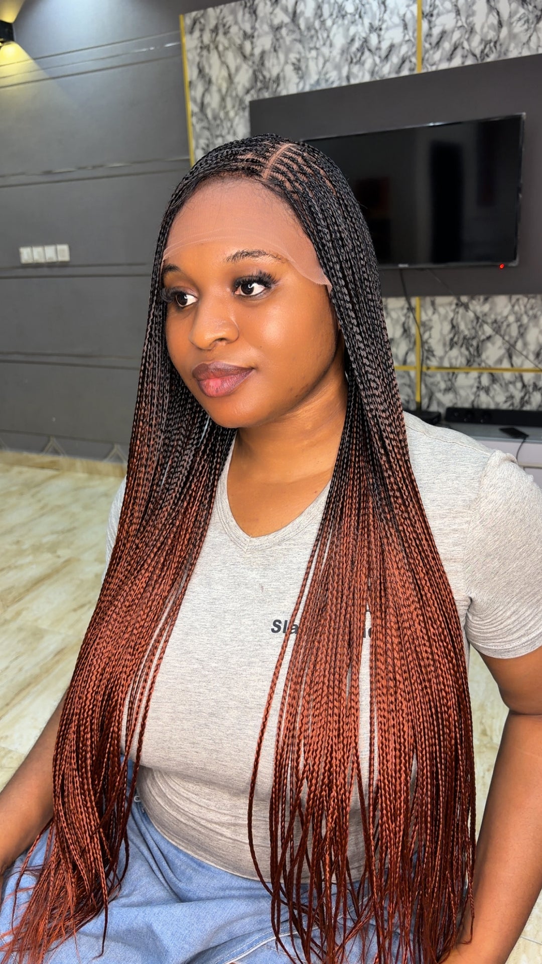 Knotless braided wigs: Bora-