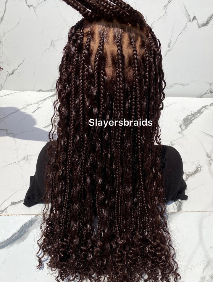 Fulani boho braids wig Fulllace wig Tribal Cornrow Hair- Ada