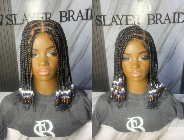 Tightly Braided Glueless Bead Wig For Everyday,Fast Ship-Nola