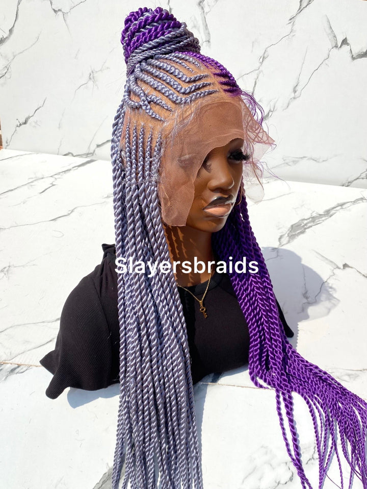 Luxury Cornrow Wig TimeSaving Protective Hairstyle Twist Braid -Girlie