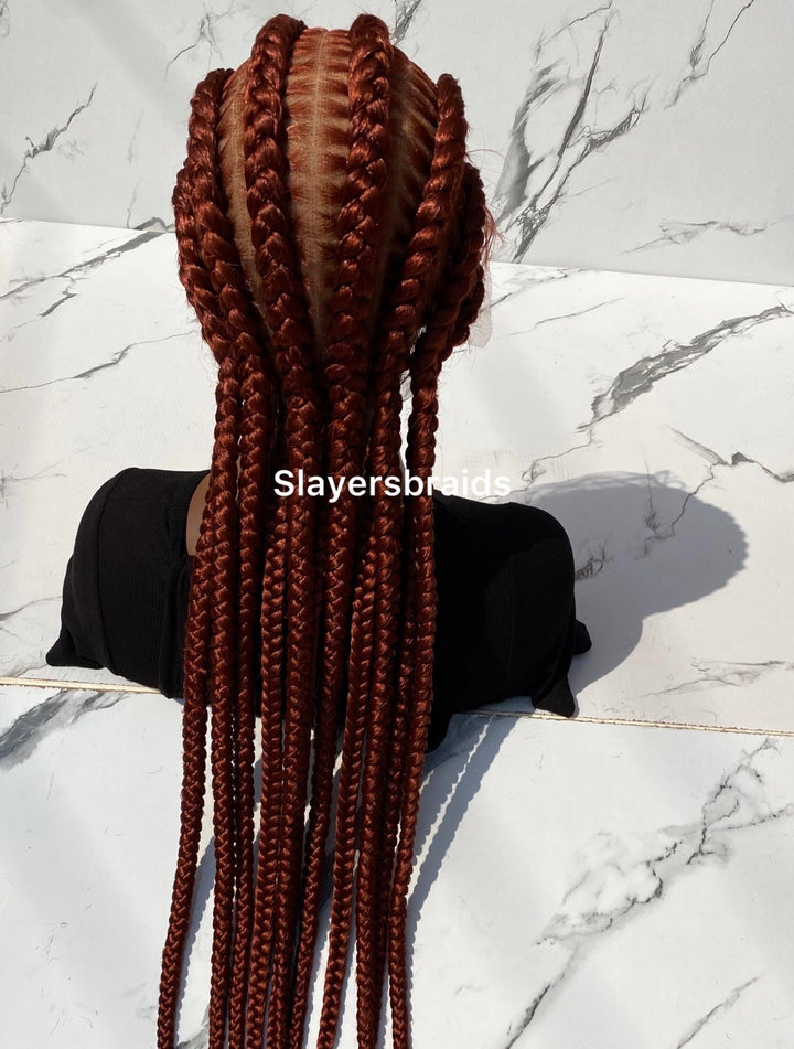 Boxbraid Cornrow Braided Wig -Sasha