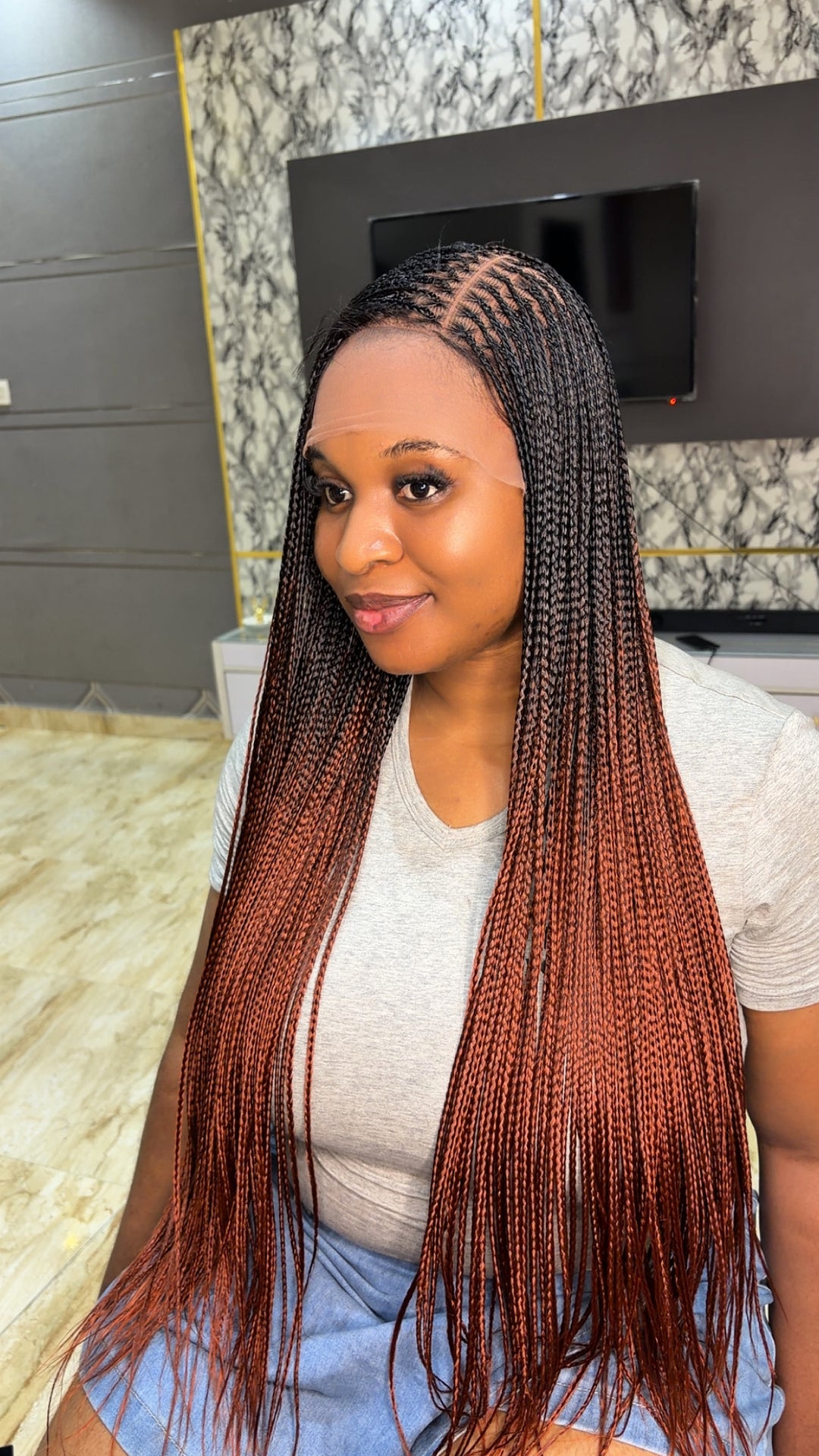 Knotless braided wigs: Bora-