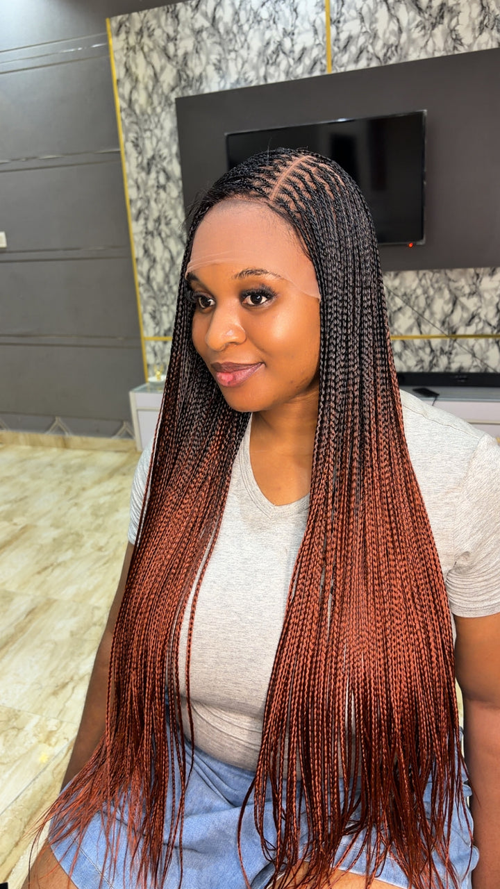 Knotless braided wigs: Bora-