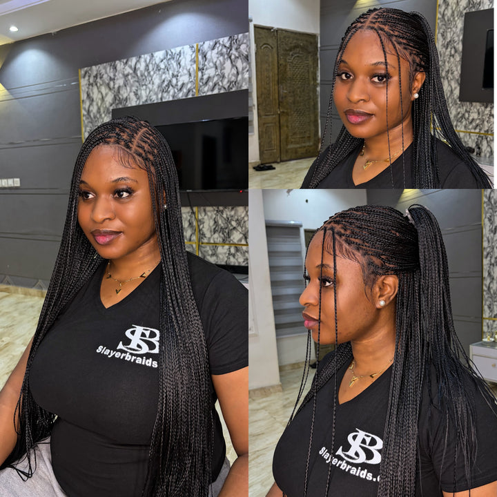 Knotless braided wigs for black women: Bora-
