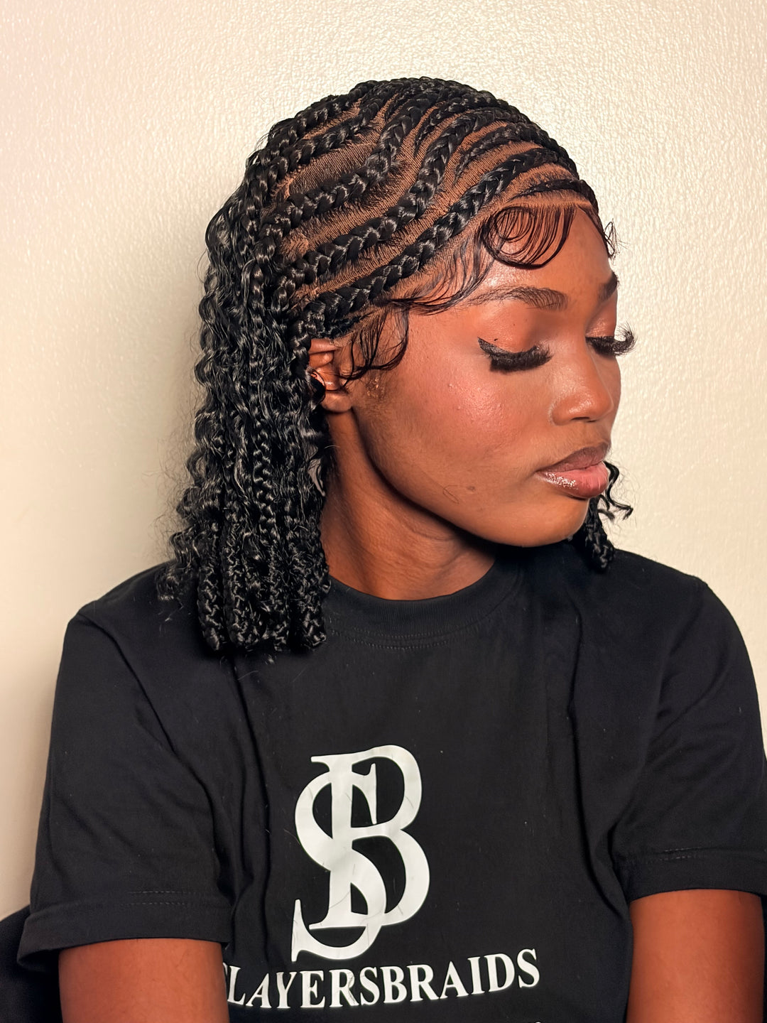 Hybrid Glueless Braid Wig Fast Ship Hair-Glenda