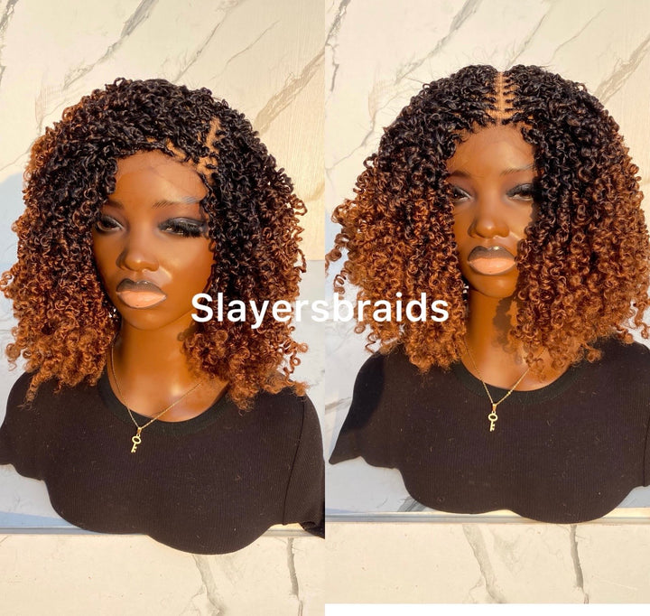 Ombré Brown Curly Passion Twist Wig -Tife