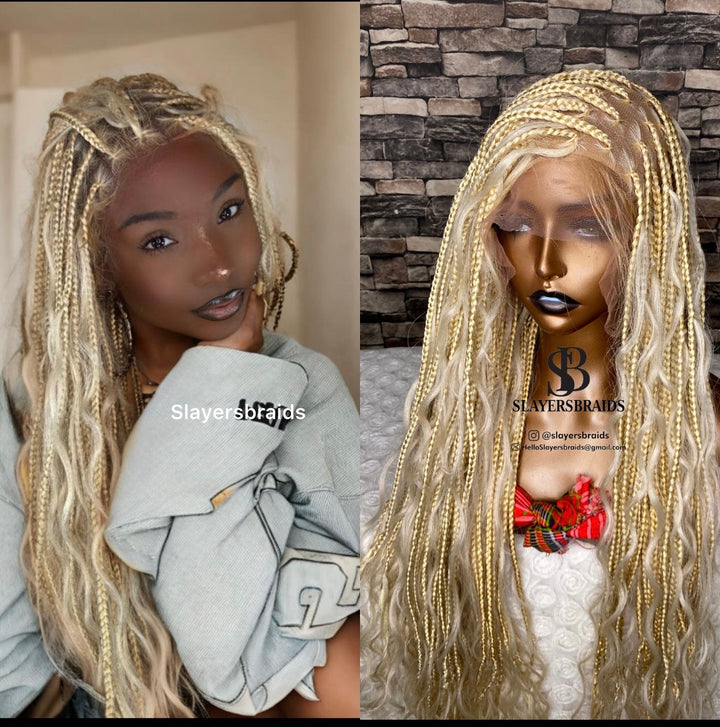 Blonde Braided Wig Boho Braids -Diana 