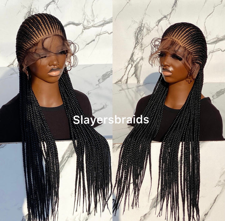 Cornrows Braided Wig:Full Lace Wig-Nykia