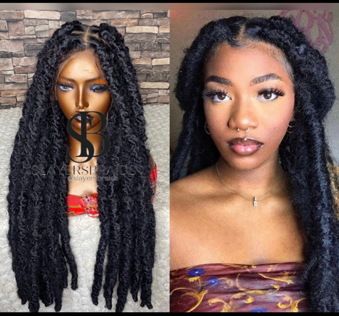 No Glue|No Stress|Natural look in minute Jumbo locs |Ship In US -Aliyah