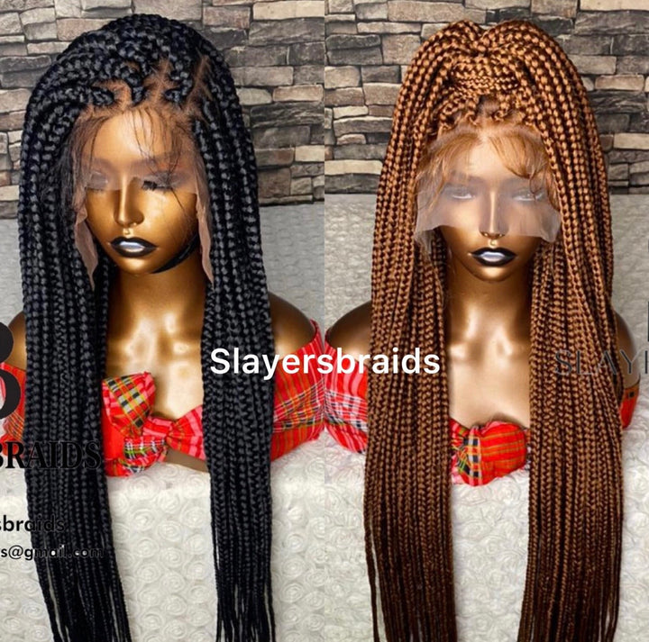 BoxBraid Wig|Time Saving Glueless Braid|luxury handmade Wig-Nanette